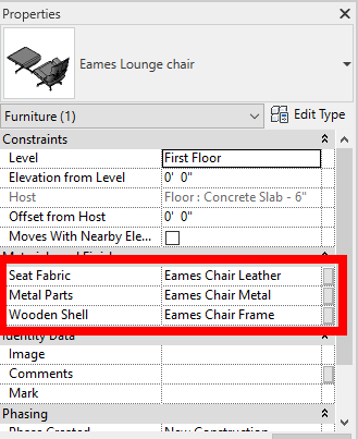 chair properties